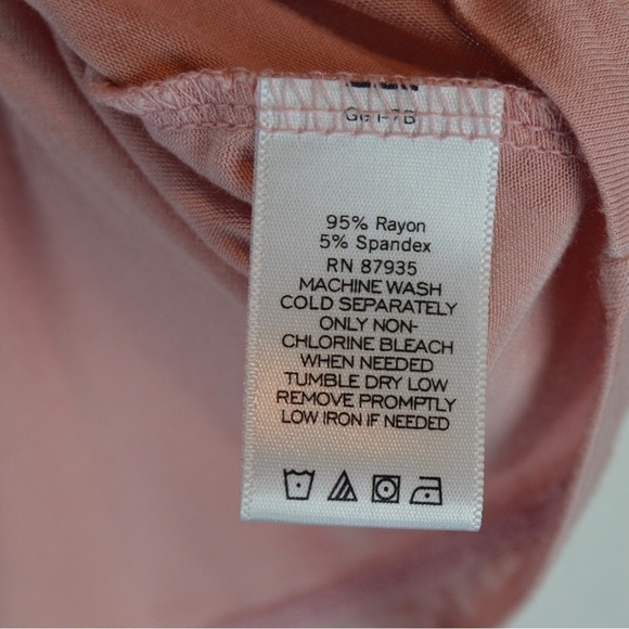 LOGO by Lori Goldstein Layers Lounge Sleep Pink V Neck Tunic Tee, Size Small - Picture 4 of 7